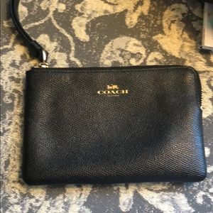 Leather coach wristlet